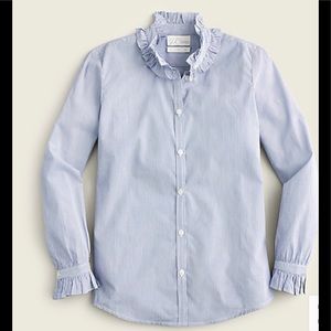 JCrew Classic Fit Ruffleneck Shirt -14